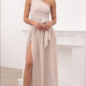 Prom / bridesmaid / semi-formal / wedding dress in champagne XS